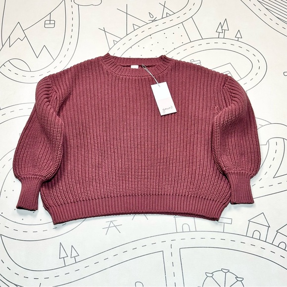 Goumi Mom Organic Chunky Knit Sweater in Hide - Picture 2 of 6